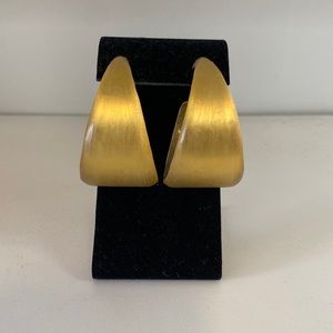 Beautiful Alexis Bittar Gold Resin Hoop earrings